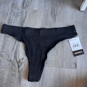 Sexy Basics Black Cotton Thong Size XL